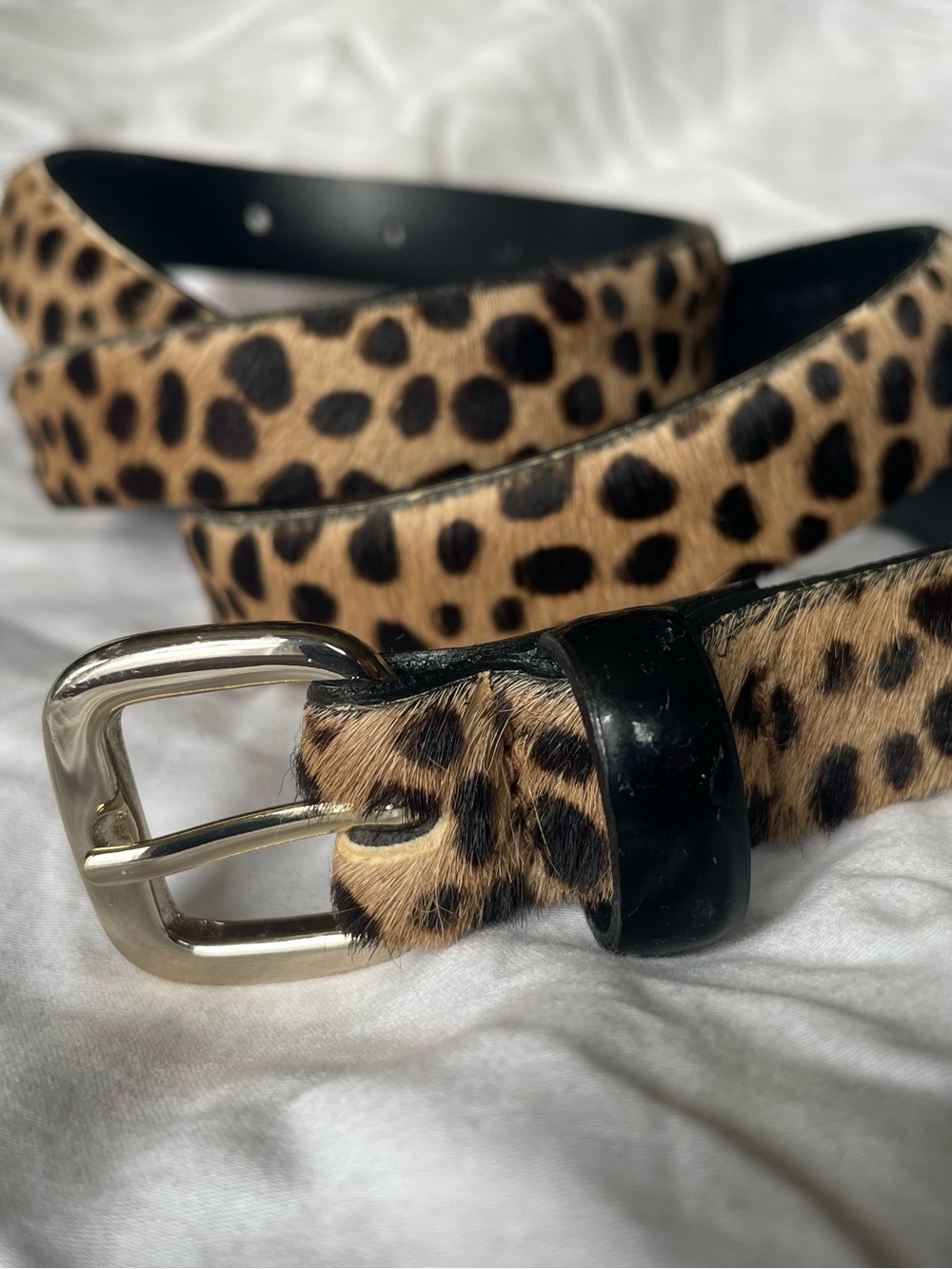 JCrew Leopard Print Haircalf Italian Leather Belt 

S- 38.5’’ L , 3/4’’W